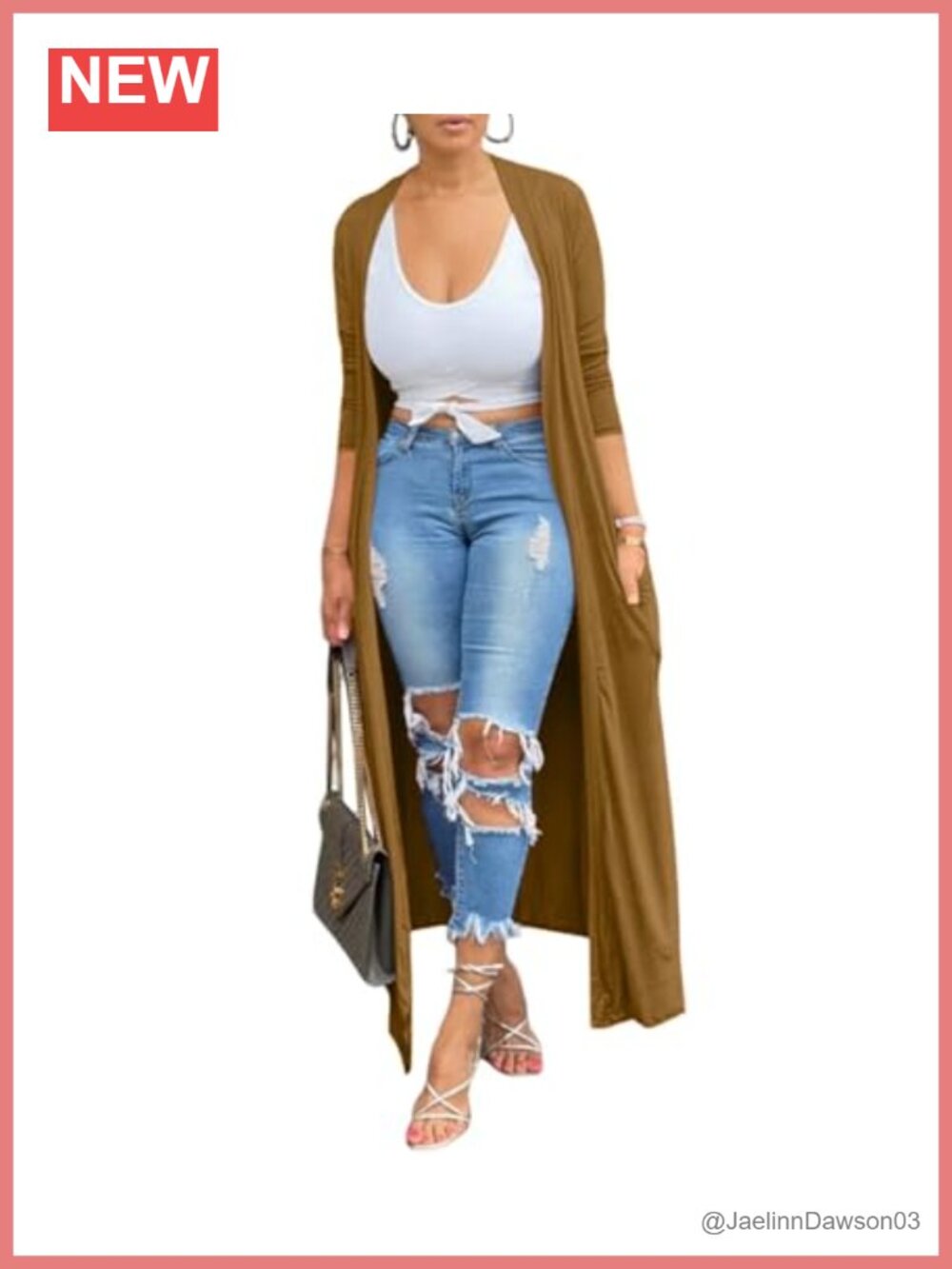 Women's Lightweight Open Front Maxi Drape Cardigan with Pockets